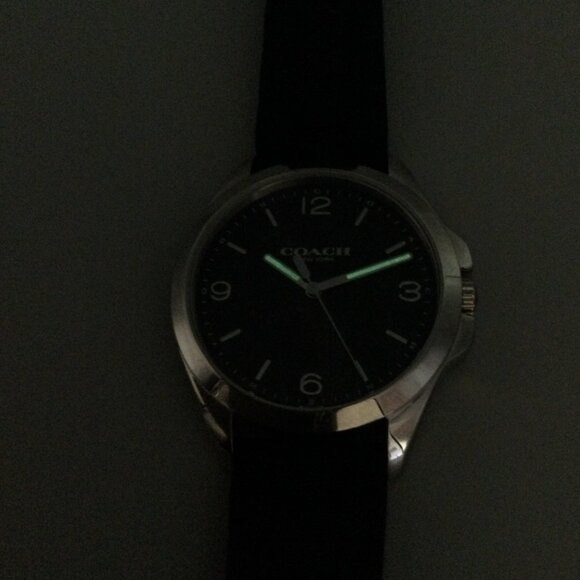 Coach Libby Watch Women 36mm Silver Tone Black Silicone Band 30M main image 7